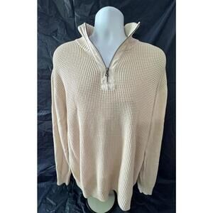 Weatherproof Vintage Holiday Soft Cotton 1/4 Zip Sweater Men's Size XL